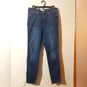 Madewell Women's 10" Highrise Skinny  Blue Jeans with Stretch Size 29
